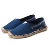 Casual Shoes Mens Espadrilles Mannen Patchwork Slip Op Zomer Schoenen Loafers Enligt utomhuskomfort sommarsneakers män