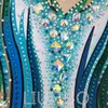 Liuhuo dostosuj kolory rytmiczne gimnastyki Templanika Dziewczyny Kobiety Konkurs Artystyka Gymnastics Performance Crystals Green BD748