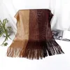 Scarves Woman Color Matching Sheer Shawl For Wedding Carnival Travel Breathable With Fringe Trim Outdoor Supplies