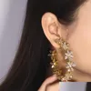 Hoop Huggie kolczyki moda moda modzinna biżuteria na imprezę kwiatową dla kobiet 2024 luksusowy projekt cyrkon wiszący akcesoria upuszczenie OTD2Z
