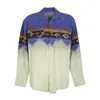 Chemises décontractées pour hommes Western Totem Tribe Revers Chemise à manches longues Matière douce 2024 Style Outdoor Top