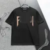 Luksusowy projektant mężczyzn i kobiet 2024 T-shirt Summer okrągły szyjka klatka piersiowa podwójna l logo drukowana Pure Bawełna spersonalizowana koszulka M-xxxl