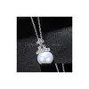 Pendant Necklaces Korean Fashion Sweet Pearl Shiny Zircon Crown Necklace Jewelry Sexy Charming Women Clavicle Chain Accessories Drop Dhgls