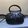 Fourre-tout de luxe froncé Design sacs à bandoulière en cuir de vachette pour femmes sacs à main en peau véritable Hobo sac à bandoulière petit sac à main mère