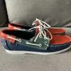 Sapatos casuais 2024 para masculino rendas até apartamentos barco homem anti deslizamento andando motorista calçado homem artesanal moda sapato dos homens