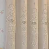 Rideau 1 panneau 132cm de largeur, Double couche européenne avec cantonnière pour salon chambre à coucher, fleur brodée en 3D