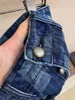 Nouveau style européen et américain LL jeans à la mode poids lourd 24ss jeans à blocs de couleurs en damier flous jeans polyvalents jeans pour hommes jeans bleus livraison gratuite