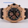 Ultimo orologio da polso di marca AP Orologio da polso Epic Royal Oak Offshore 26470OR Orologio da uomo con quadrante nero Cronografo in oro rosa 18 carati Orologio meccanico automatico svizzero Nome orologio