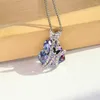 Collane con ciondolo Farfalla Cuore Strass Collana di gioielli Moda Donna Ragazze San Valentino Regalo di amicizia per coppie di madri