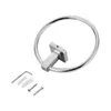 Towel Rings Stainless Steel Silver Towel Ring Hand Towel Holder Bathroom Towel Rack Kitchen Wall Mounted Round Hanger Hardware Accessories 240321