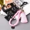 2024 high quality Fashion Accessories Cartoon Gy Bear Keychain Cute Bag Charm Holder Resin Key Chain Fo K004 popular Little black Bear keychains with 10 colors