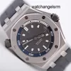 Reloj de pulsera de moda empresarial Reloj de pulsera AP Epic Royal Oak Offshore 15720ST Reloj para hombre Disco gris titanio Maquinaria automática Reloj deportivo suizo de fama mundial