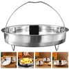 Wok à Double chaudière en acier inoxydable, support de cuisson à vapeur, panier pour Pot, cuiseur à riz et légumes ménagers