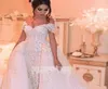 2021 abiti da sposa arabi di lusso con gonna staccabile applicazioni di perle di perline abito da sposa Dubai abiti da sposa taglie forti Robe d9053837