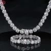 Hiphop Sparkling Bling Sterling Sier Iced Out 10Mm VVS Moissanite Tennis Chain