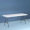 Kampmeubilair 8 voet centerfold klaptafel bureau wit