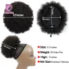 Ponytails Racily Hair Afro Puff Drawstring Ponytail Human Hair Brazilian Short Curly Drawstring Ponytail Afro Puff Bun Chignon Accessories