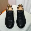 Chaussures décontractées baskets en cuir d'autruche hommes avec véritable sangle noir résistant à l'usure mode