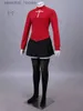 cosplay Fantasias de anime Fate Stay Night Tohsaka Rin Cosplay é um conjunto de camisa vermelha plus size para crianças e meninas, meias curtas e grampo de cabeloC24321