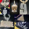 Designer Hot Selling S925 Luxury Hip Hop Iced Out Fine Jewelry VVS Diamond Letter Name Necklace Custom Moissanite Pendant