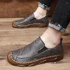 Scarpe casual Mocassini da uomo Mocassini di sicurezza sul lavoro Appartamenti Pescatore Slip on in pelle Low-top Primavera Punta tonda per uomo Fatto a mano Leisu