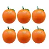 Party Decoration Pack med 6 konstgjorda orange realistiska fruktmodell borddekor för pografi