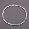 New Design Jewelry Asscher Cut Iced Out Moissanite Link Custom Sterling Sier Tennis Chain Necklace