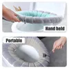 Toilet Seat Covers Thicken Cover Universal Winter Warm Soft Closestool Mat With Handle Lid Pad Bidet Bathroom Accessories