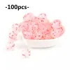 Colliers 100 pièces 12mm perles en Silicone 15mm perle en Silicone attache-sucette collier de dentition bébé jouet de dentition sans BPA breloques à mâcher soins bucco-dentaires