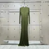 Casual Dresses Women's Long Diamonds Evening Gown Standing Neckline Cross Skirt Hollow Fishtail Party Dress Spring 2024 Y2K