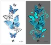 3D Luminous tattoo sticker for men girls geometric flowers feather butterfly water transfer disposable RA093 240311