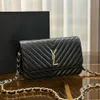 Nowa torba Messenger Women's Designer Bag Luksusowy Tylish Gold Letted skórzana torebka torebka na ramię bez pudełka