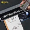 Gioielli di design Vendita calda Hip Hop S925 VVS Pass Diamond Tester Completamente ghiacciato Soild Argento 15MM Occhi verdi Moissanite Teschio per uomo Bracciale cubano