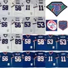 43 Spider Retro Futebol 53 Harry Carson Jerseys 1986 XXV 1990 Vintage 58 Carl Banks 56 Lawrence Taylor 89 Mark Bavaro 11 Phil Simms 75º para fãs de esporte bordado