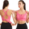 BRAS Women's Sports BH Gym Yoga Running Fitness Topps Front Zipper Kvinnlig Sexig stötbeständig underkläder Pushup Bra Sportswear BRALETTE