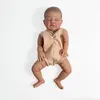 NPK 20inch رسمت بالفعل أجزاء دمية Reborn August Baby 3D Painting مع عروق مرئية جسم القماش شملت Y240304