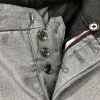 24FW Spring Hot Sale Men's Pants Fashion Märke Byxor för män Klassiska vanliga väver Solid Gold Buttons Formell bröllopsdräkt