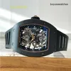 Athleisure Watch RM Wristwatch Montre RM17-01 Hollow Ceramic Tourbillon Mens Fashion Leisure Sports Machinery Watch