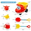 Sand Play Water Fun Super Wings Exclusive 6st Jett Car Summer Beach Set Hinks Car Sand Shovel Mögel Rake Watering Can Water Spela Toys For Kid 240321