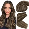 Weft Vesunny Weft Hair Extensions Blonde Human Hair Weave Bundles Machine Remy Hair Balayage Hair for Women Straight