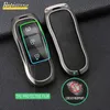 Bilnyckel Trekking Poles Zinc Eloy+TPU Car Key Case Cover för Dongfeng Fengon IX5 Glory 580 IX7 SF5 Holder Keyring Shell FOB Protector KeyChainl2031228