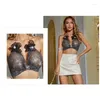 Tanques de mujer Mujeres Rhinestones Malla Sexy Halter Bras Joyería del cuerpo 3D Top corto de flores Camisola Nightclub Party Chest Chain