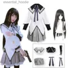 Cosplay Anime Costumes Akemi Hora Role Playing Skills Anime Magic Girl Pu Magi Role Playing para Combate Uniformes Peruca Conjunto Halloween WomenC24321