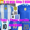 24 25 25 Koszulki z Argentyny Fani Wersja Player Messis Mac Allister Dybala di Maria Martinez de Paul Maradona Mężczyźni i kobiety nowe koszulki piłkarskie dzieci