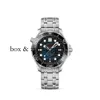 Montre en titane AAAAA Montres de mode de luxe pour hommes Montres-bracelets mécaniques Personnalisé Homme Omg Diver-300-m Série Automatique Sportsdesigner mon