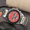 2023 Low Price Six Needle Full Function Timing Fashionable Men's Quartz Solid Strap