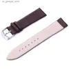 Watch Bands Ultra Thin 8mm 10 12 13 14 15mm 16 17 18 19 20 21 22mm Strap Simple Replacement Genuine Leather Band ZWPS801 w Pins Y240321