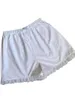 Женские шорты с милой милой кружевной отделкой для женщин Y2k, гранж с принтом вишни, эластичная высокая талия, свободная одежда для сна и отдыха, ночное белье