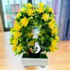 Decorative Flowers Exquisite 41 Wide Application Easy Care Fake Bonsai Simulation Potted Plants For Home Decor