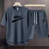 Men's Summer Short Sleeve And Shorts Two Piece Sets Sports Casual Tracksuit Men Comfortable Cool Shorts Oversized Set